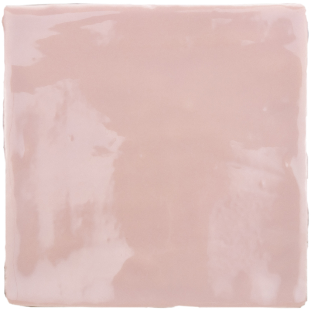 Rustic Handmade Wandtegel 13x13cm Vierkant Glossy Pink